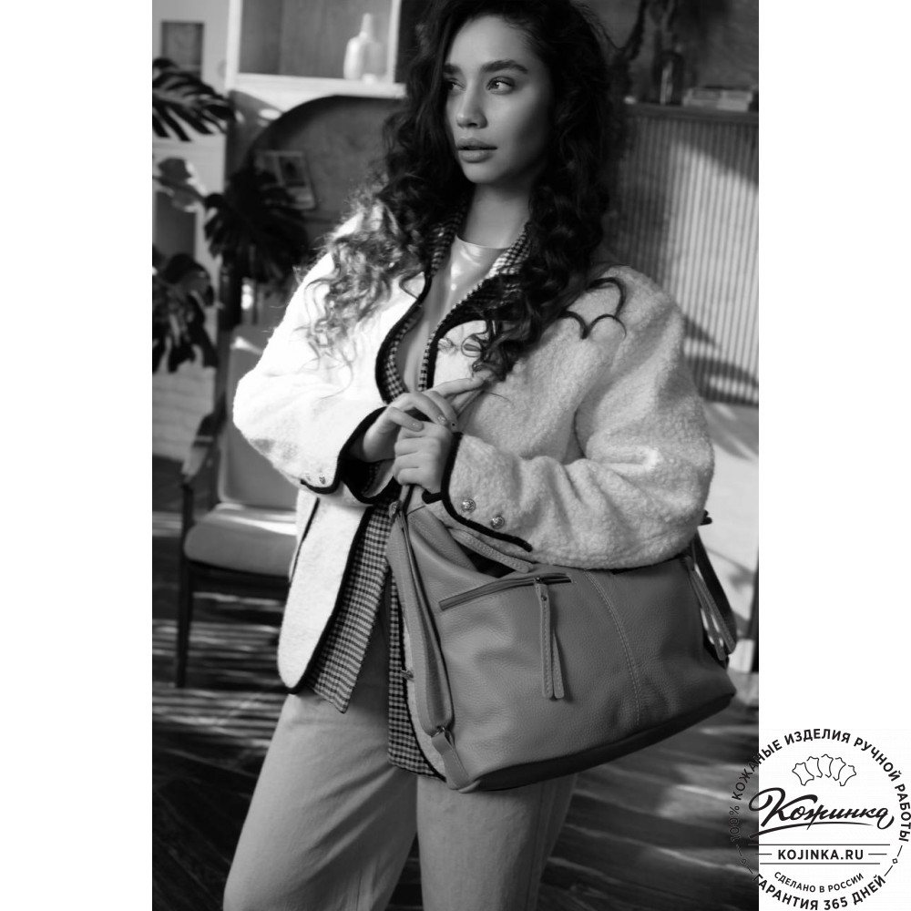 Женская кожаная сумка-трансформер "Ливадия" (рыжий)